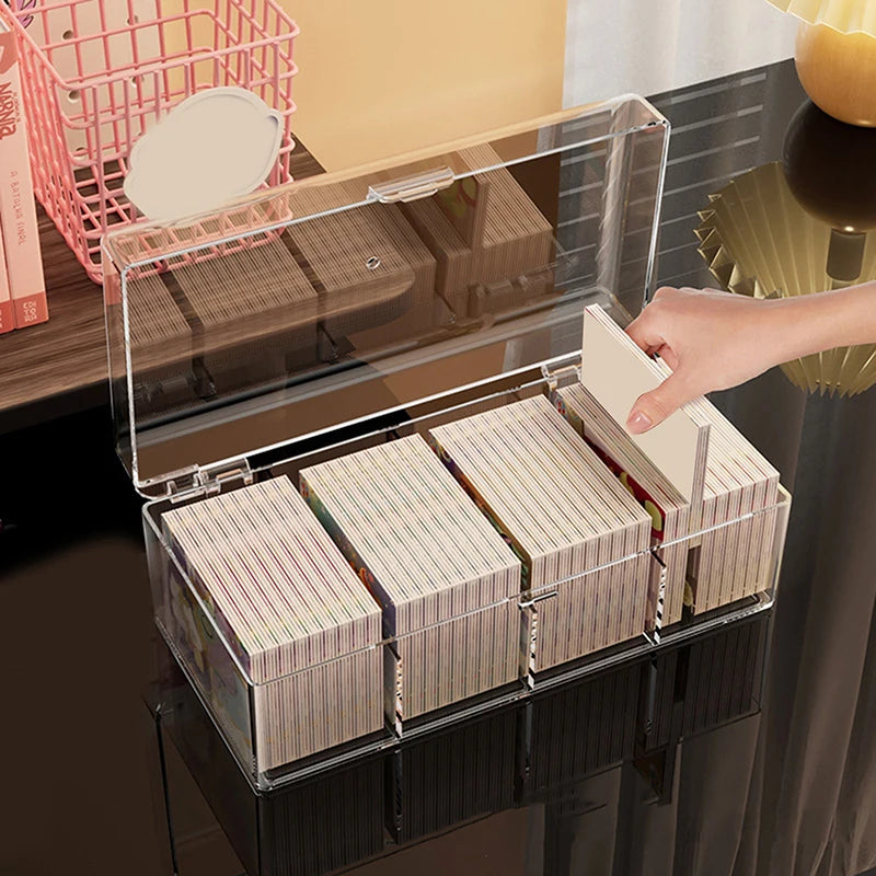 Card Case Protector Container Kpop Photocard Storage Box Transparent Qme
