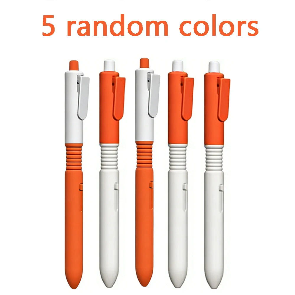 5/10Pcs/set 2 in 1 Novelty Prank Water Spray Pen Black Ink Water Gun Pen Student Model Decompression Stationery Qme 5 Pcs orange