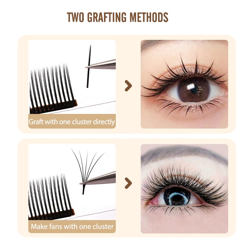 NATUHANA 5D Flora Individual Lashes Easy Fan Eyelash Extensions Qme
