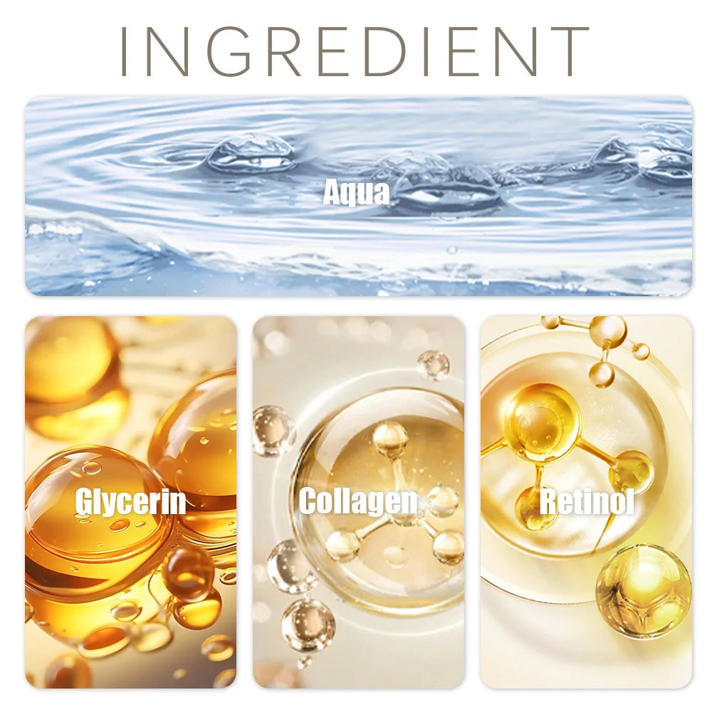 50g Collagen Cream for Face with Retinol and Hyaluronic Acid, Day Night Anti Aging Skincare Facial Moisturizer Qme