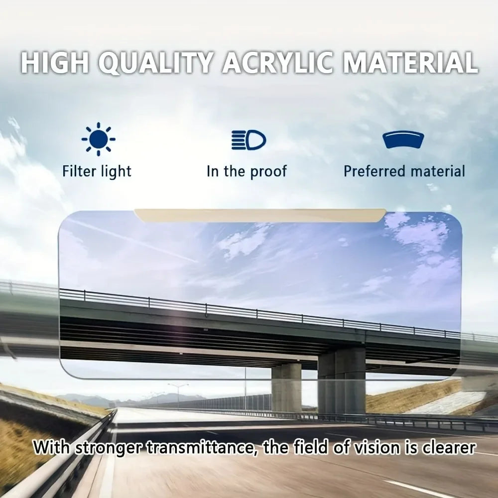 Adjustable Polarized Car Sun Visor Extension Anti-UV Anti-Glare Sunshade HD Night Driving Protector for Most Vehicles Accessory Qme