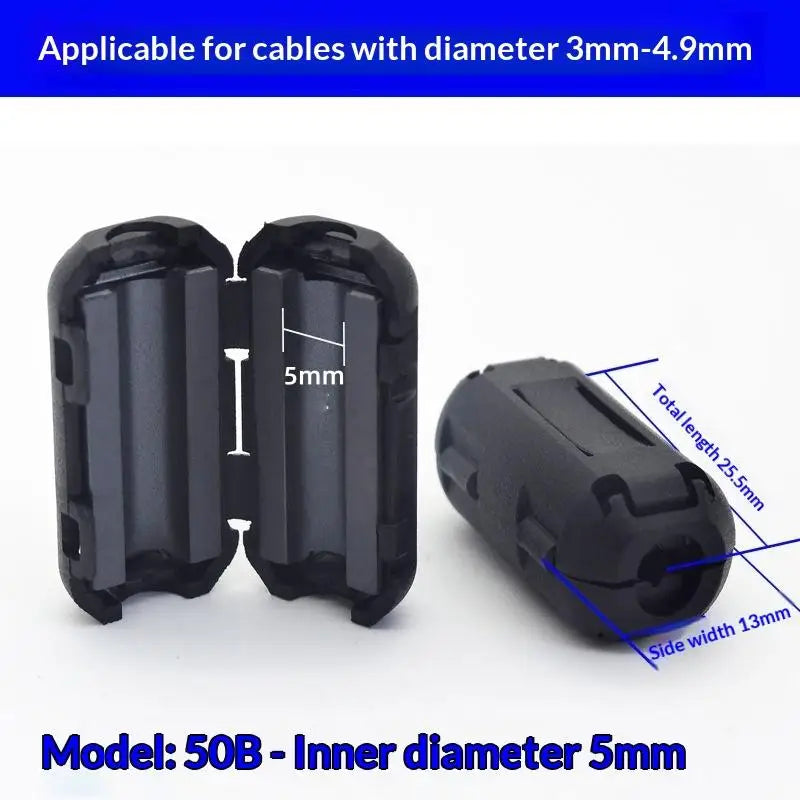 5 Ring Wiring Cable Clamp Tools 3 5- Toroidal Core Ferrite Bead Clip Qme 5mm 10pcs