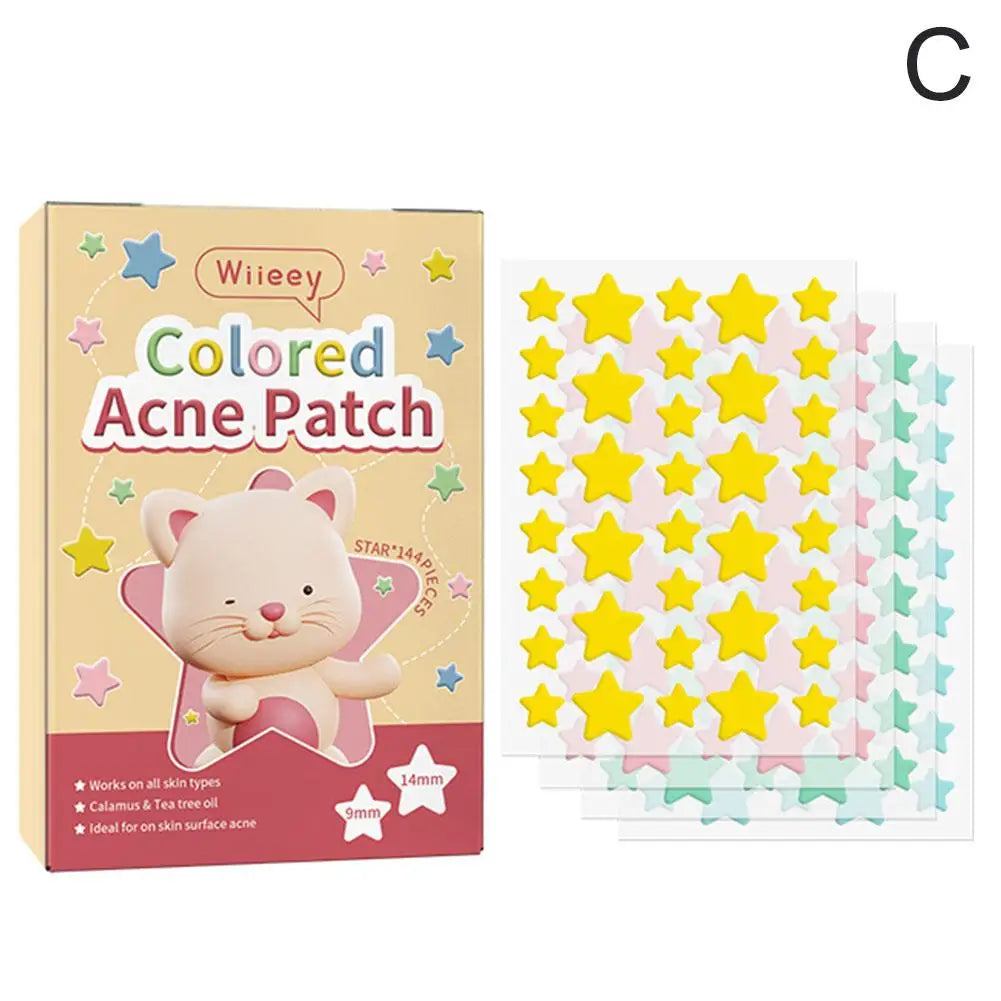 144 PCS/SET Star Pimple Patch Acne Colorful Invisible Acne Removal Skin Care Stickers Concealer Face Spot Beauty Makeup Tools Qme C CN