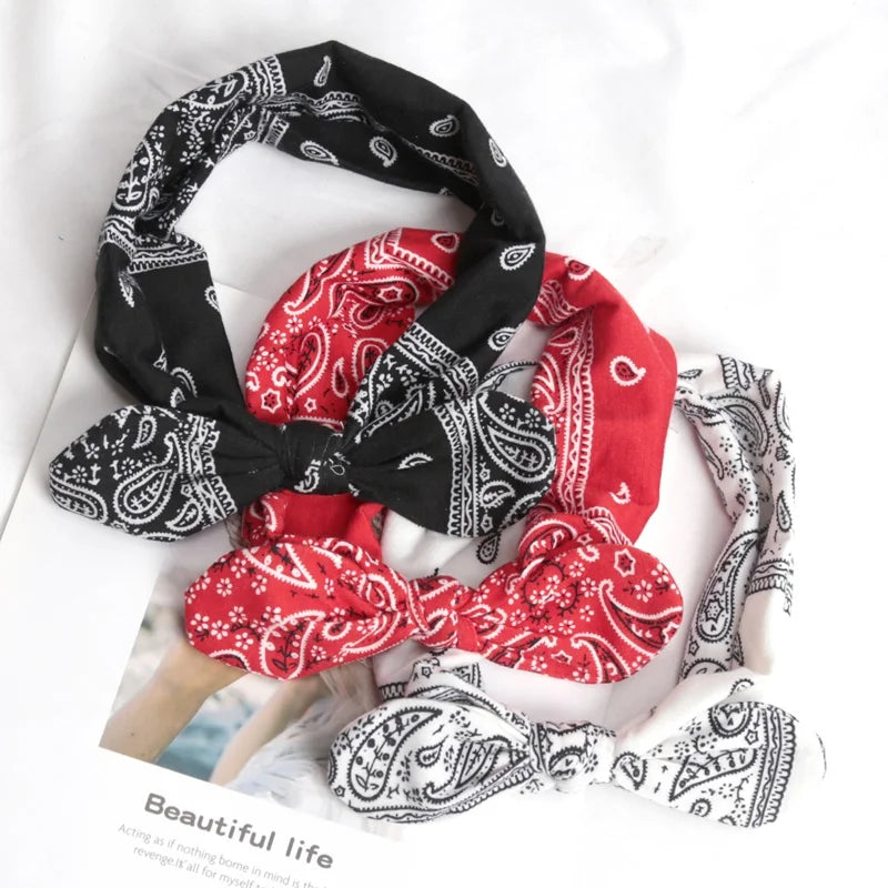 Women Elastic Soft Headbands Vintage Hairbands Workout Yoga Headband Girls Makeup Band for Face Washing Hair Bands Accessories Qme