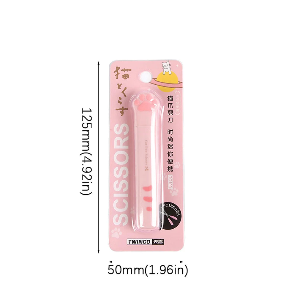 4 Styles Stainless Steel Cat Paw Scissors, Creative Cute Portable Paper Cutting Tool, Student Journaling Supplies Craft Tool Qme