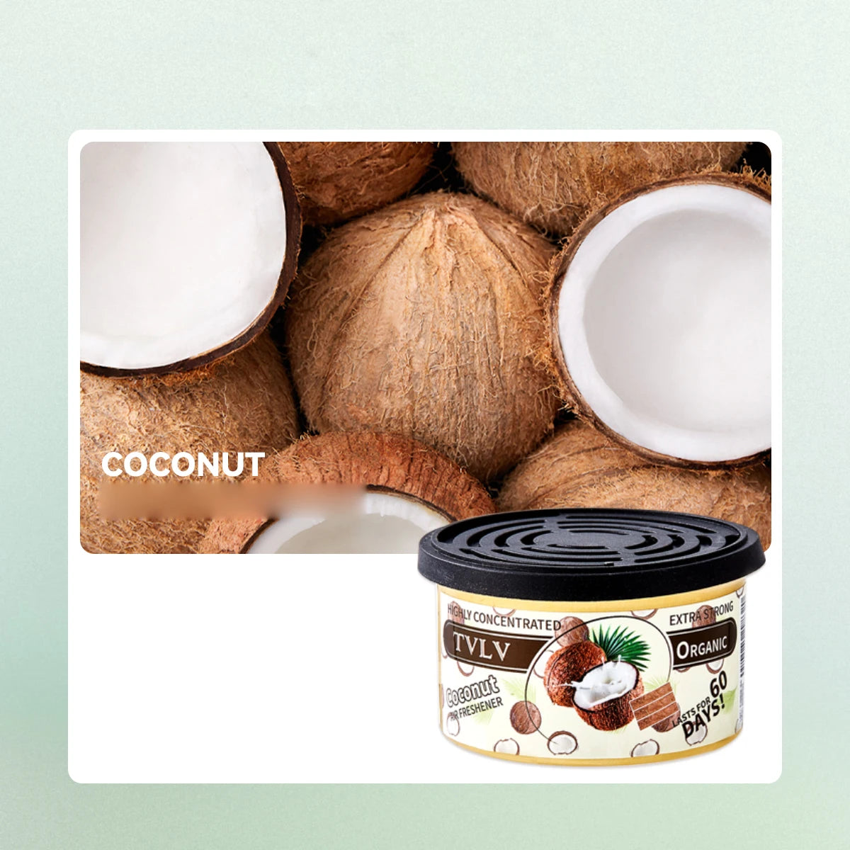Car Solid Air Freshener Fresh Long-lasting Fragrance Odor Creating Qme COCONUT