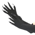 Black Halloween Gothic Long Nails Cosplay Gloves Personality Stretch Qme black