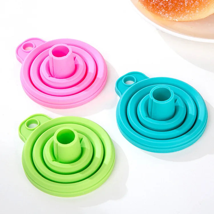 Food Grade Silicone Folding Funnel Portable Small Multi-purpose Qme random