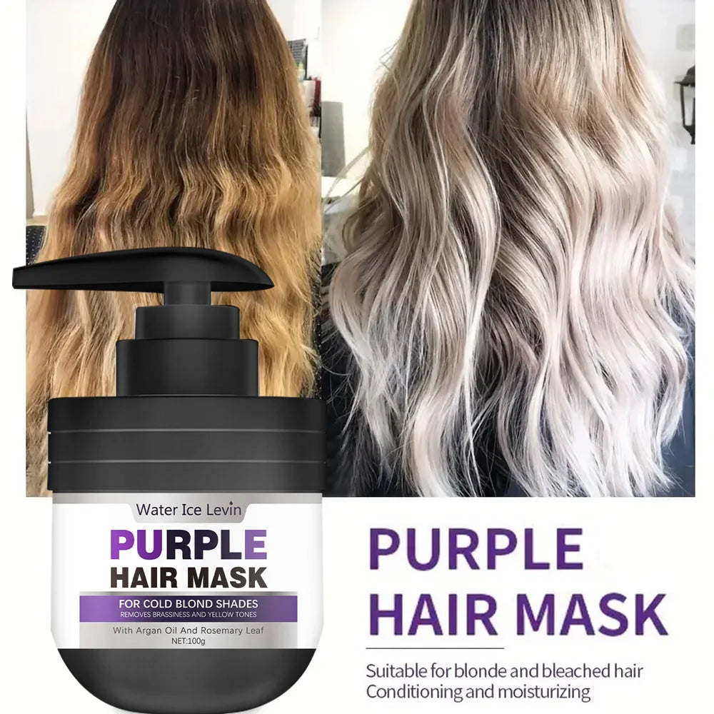Purple Keratin Hair Mask Repairing For Hair Damaged Maltreated Moisturizing Nourishing Repairing Hair Mask Hair Care Conditioner Qme