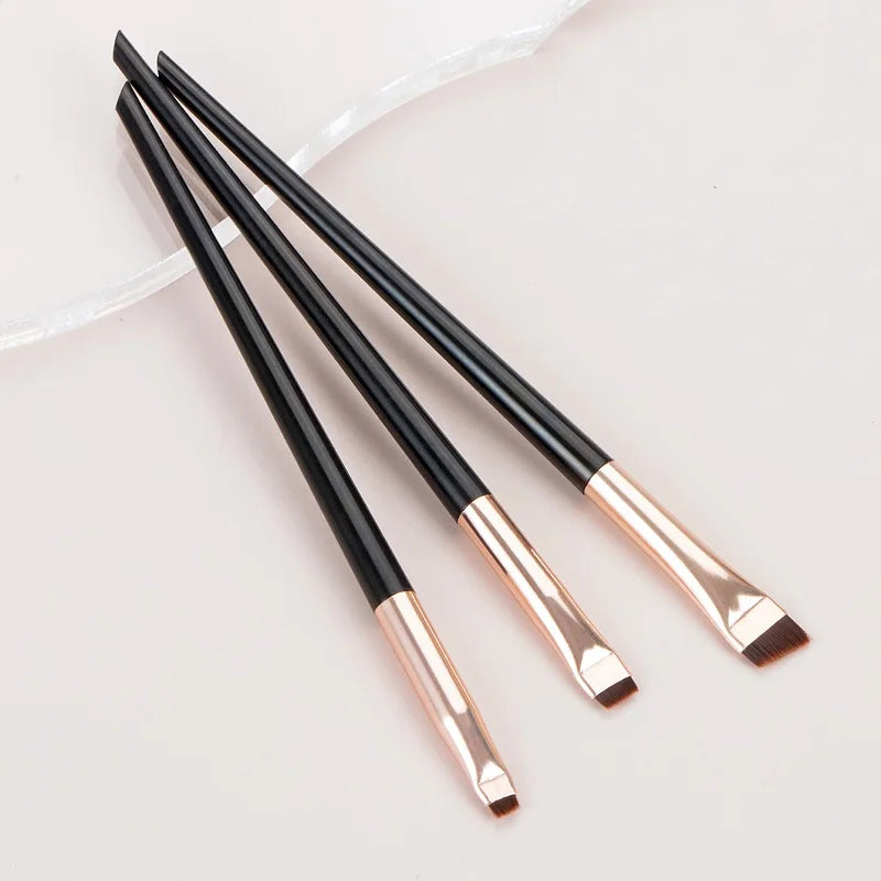 Blade Eyeliner Brush Eyebrow Portable Flat Fine Eye Liner Brow Qme Black Gold China Mainland