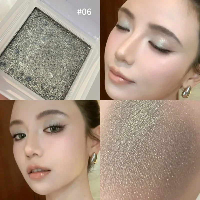 Wild Rose Black Eyeshdaow Palette Matte Glitter Single Color Eyeshadow Gothic Red Pigments Waterproof Fashion Smoky Eyes Makeup Qme 06