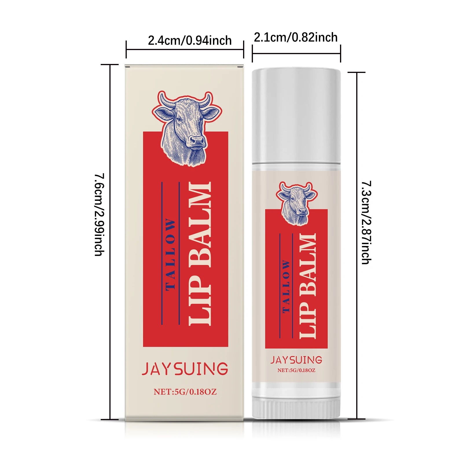 Tallow Lip Balm Ultra Nourishing Non-Greasy Softening Fade Lip Lines Remove Dark Anti-Cracking Moisturizing Lip Care Qme
