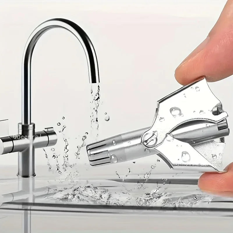Nose Hair Trimmer Manual for Both Men And Women, Featuring a High-Quality Stainless Steel Design with a Small Round Head Qme