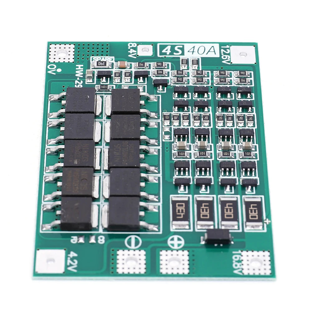 2S 3S 4S 20A 40A 60A Li-ion Lithium Battery Charger Protection Board 18650 BMS Drill Motor 11.1V 12V/14V 16.8V Enhance/Balance Qme