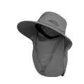 UV Protection Large Brimmed Sun Hat Breathable Face Shield Neck Flap Fisherman Hat Waterproof Polyester Outdoor Bucket Hat Qme Deep Grey