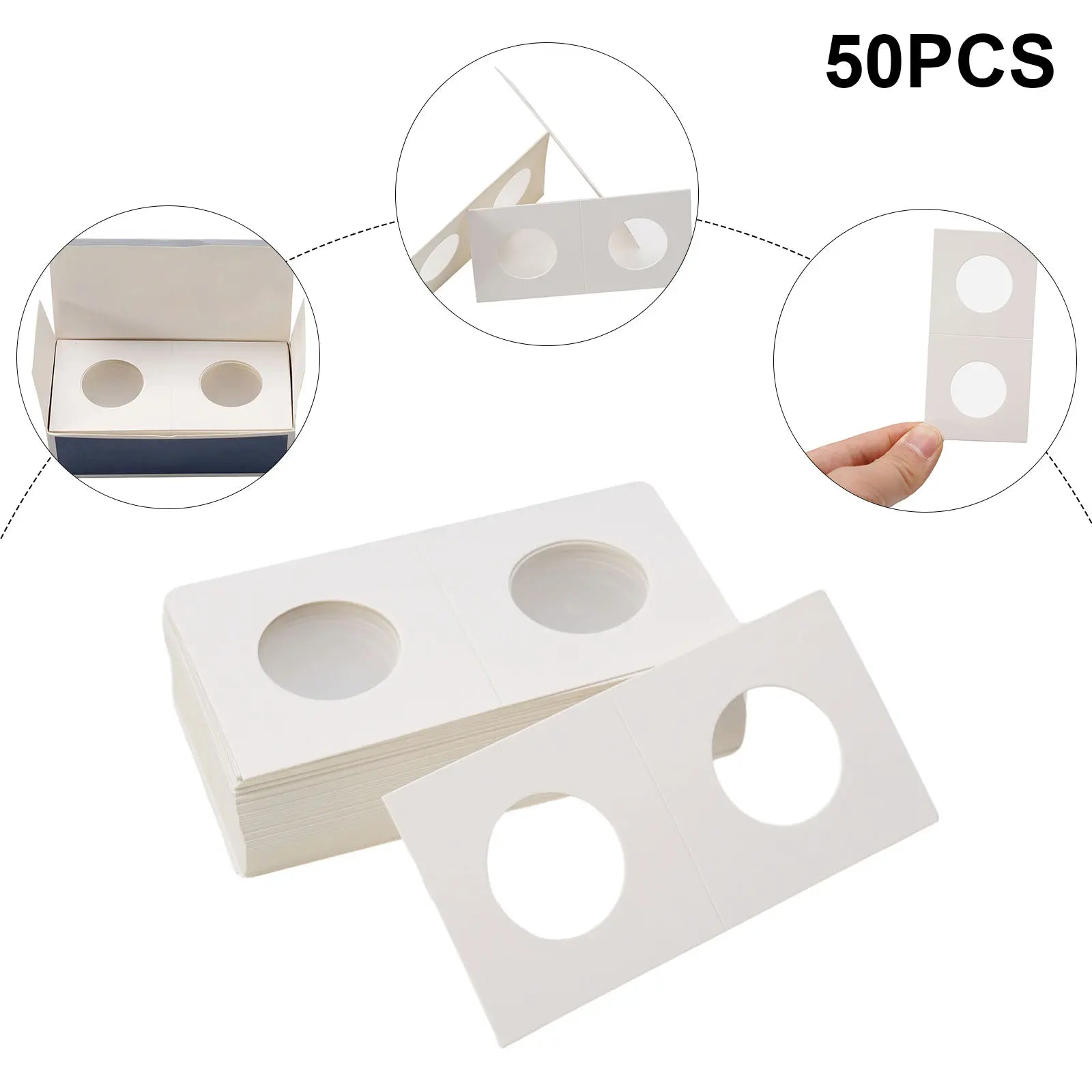 Coin Holders Square Cardboard Box Ensures Safe and Convenient Storage for Your Coin Collection 12 Specifications Qme 26.5mm
