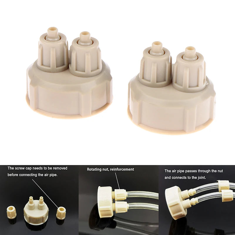 Aquarium CO2 System Tube Valve Guage Bottle Cap Fish Tank Live Plant Qme