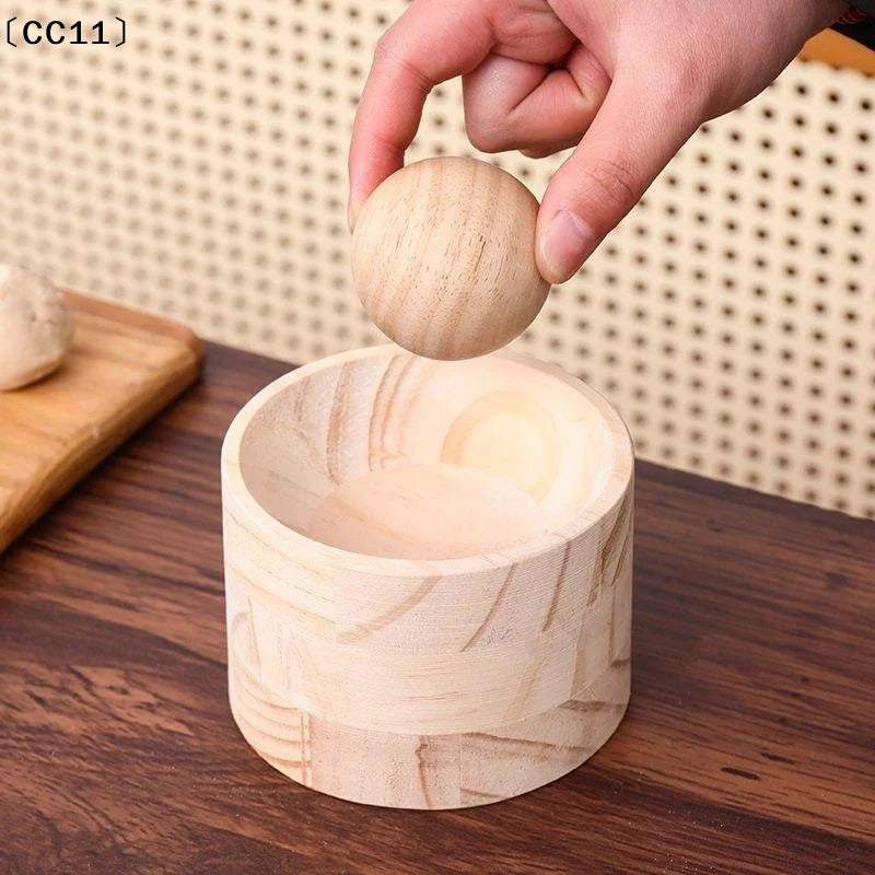 Wood Dumpling Maker Press Tool Mold Ball Manual Dough Skin Presser Qme