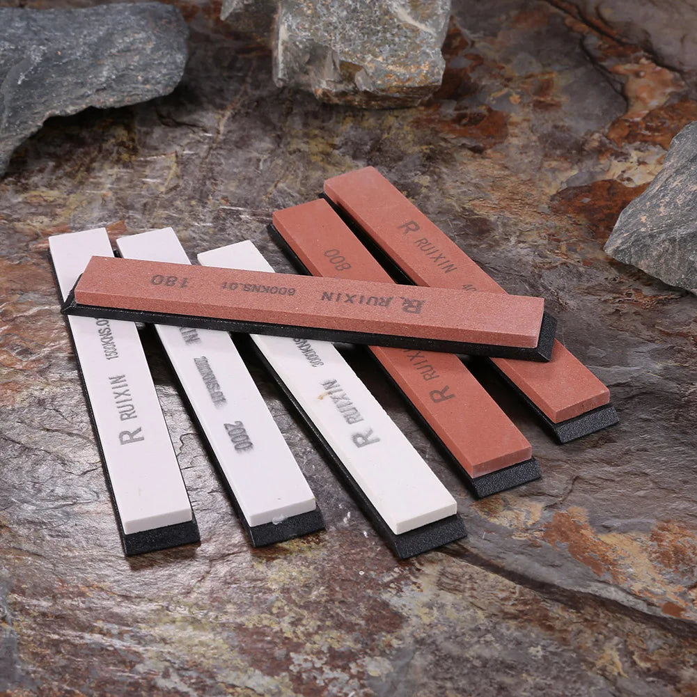 Sharpening Wet Stone Professional 6pcs Grindstone Sharpener Effective Knife Sharpening Stone Heat Resistant for Home Kitchen Qme