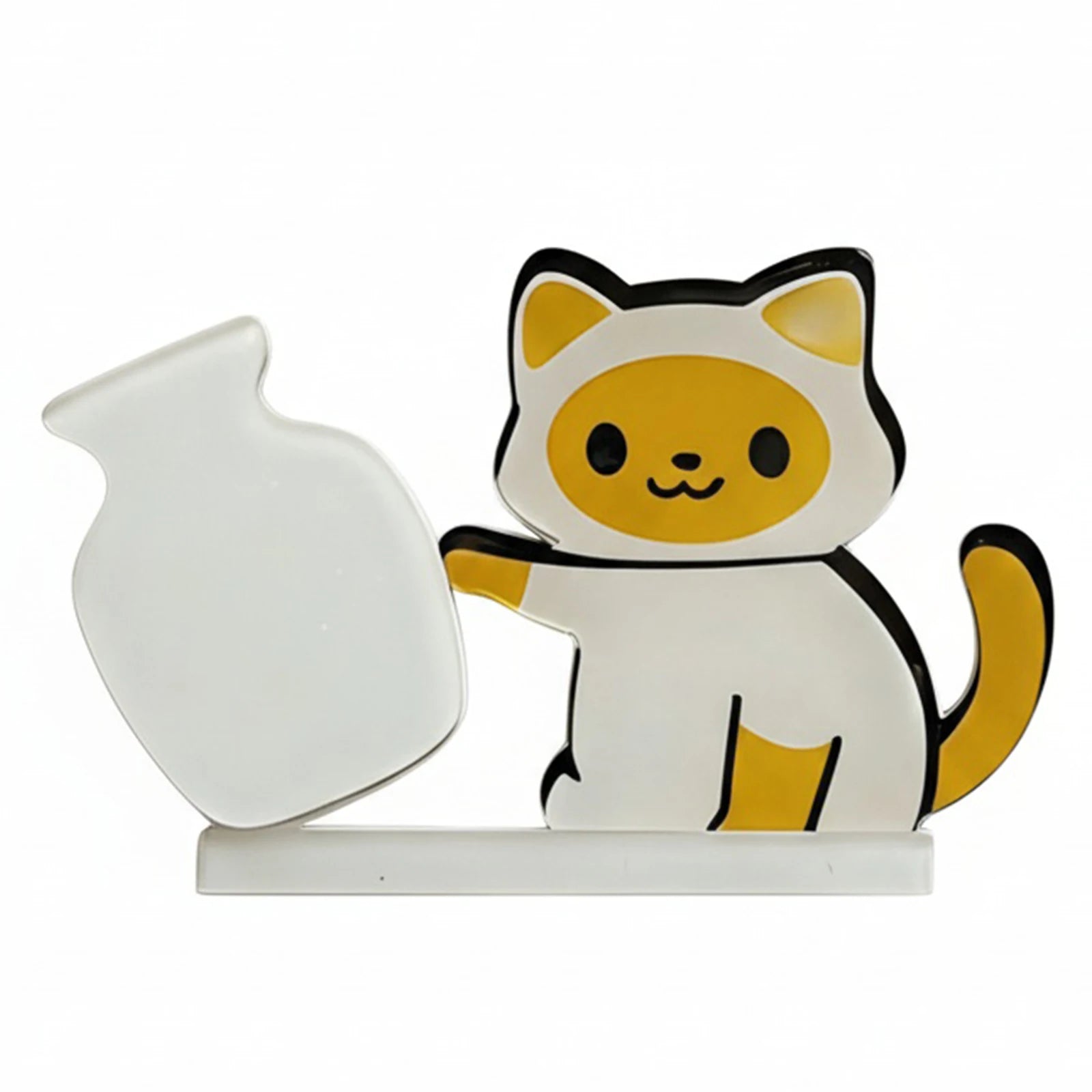 Refrigerator Magnets Black Cat Pushing Vase Decor Cat Whisker Collection Memorial Box Fridge Magnet Home Office Decor For Gift ﻿ Qme 1Pcs D
