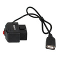 2PCS 24 Hours Parking Monitoring 5V 3A USB Car Charge Cable OBD Hardwire Kit with Switch Wire for Dash Cam Camcorder Vehicle DVR Qme 2PCS