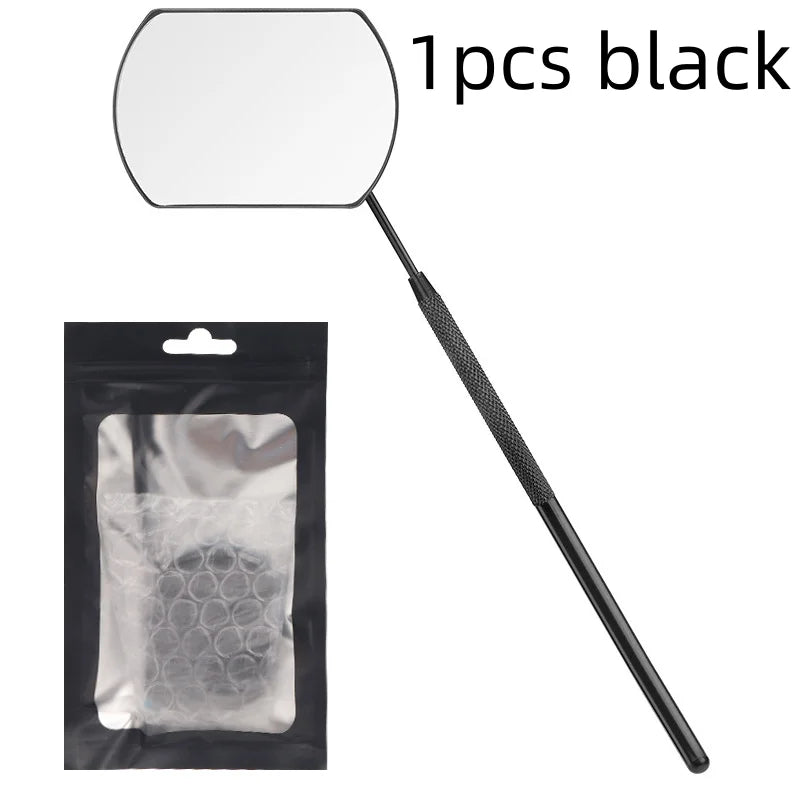 Eyelash Extension Mirror Detachable Stainless Steel Lash Lifting Makeup Mirror Beauty Tool Accessories Supplies Qme 1pcs black