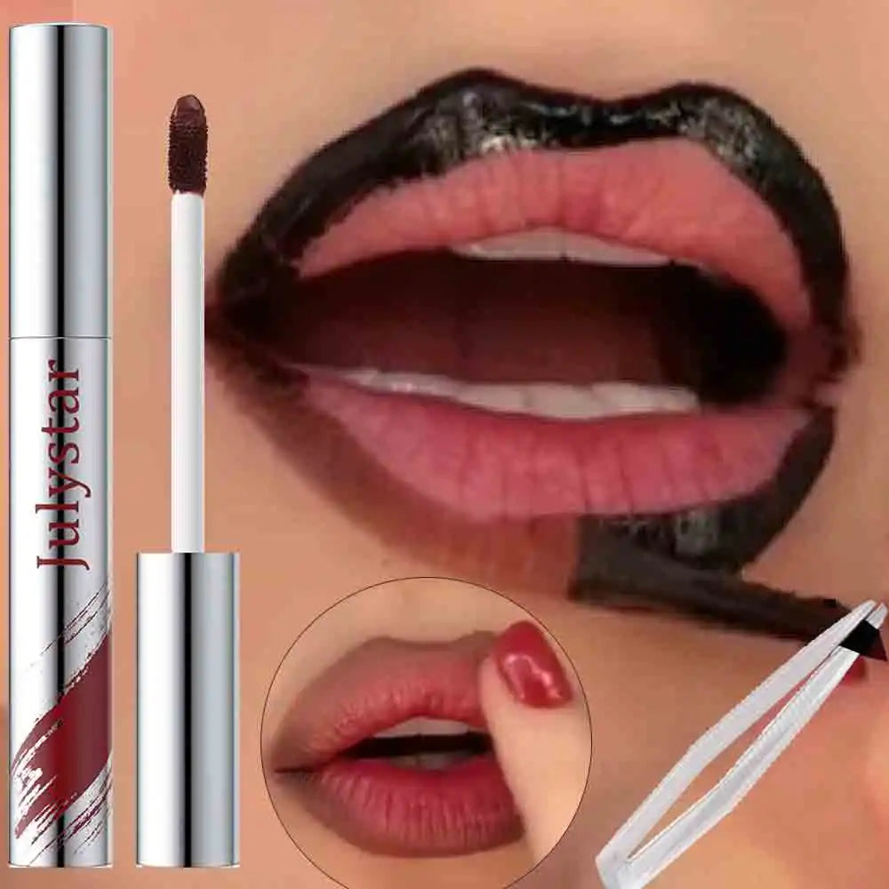 5 Color Liquid Peel-off Lip Liner Stain Waterproof Pink Brown Lip Contouring Tattoo Pigment Transfer Resistant Lip Gloss Tint Qme