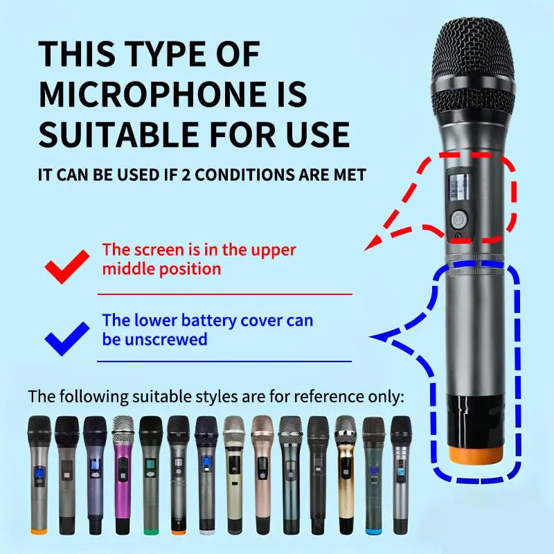Rubber Handle Cover Wireless Microphones KTV Singers Comfortable Grip Qme
