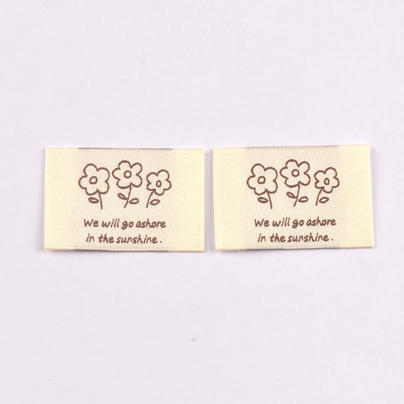 20pcs 18-53mm Cute Flower/Bear/Dog Fabric Labels, Handmade Sew On Tags for DIY Clothes Bags Crafts Decoration cp4294 Qme 45x30mm-2