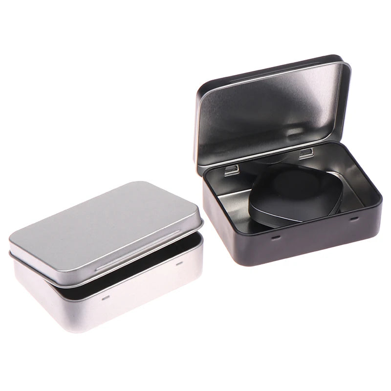 Empty Hinged Lid Small Storage Box Frosted Household Iron Metal Tin Qme