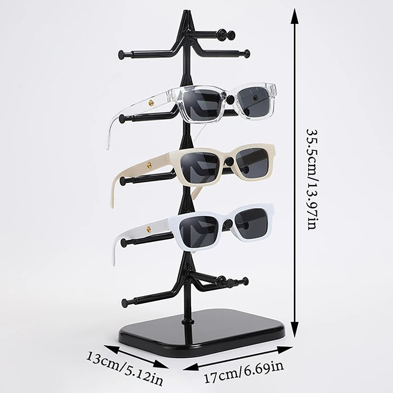 Glasses Shelf Home Organizer Space Saving Plastic Sunglasses Show Qme