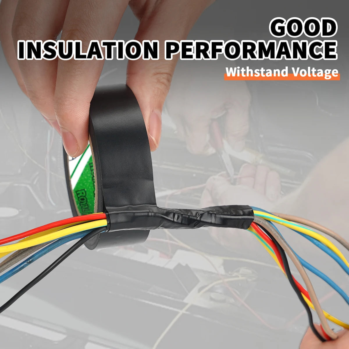 High-Temperature Resistant Black Rubber Electrical Tape - Durable and Soft Insulating Adhesive, Used for Industrial, Household Qme