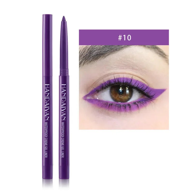 20 Colors Waterproof Matte Eyeliner Gel Long Lasting Professional Sweatproof Non-smudge Multicolor Ultra-fine Eyeliner Pencil Qme 10