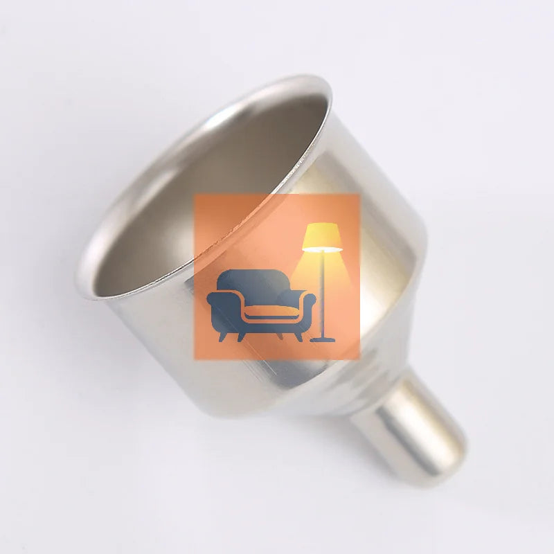 2Pcs Funnel Stainless Steel Portable Mini Small Mouth Funnels Bar Wine Flask Universal Long-mouth Conical Kitchen Oil Funnel Qme