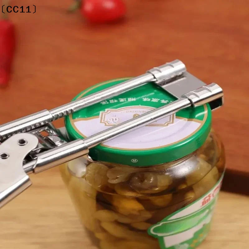 Stainless Steel Can Opener Adjustable Multi Function Labor Saving Qme