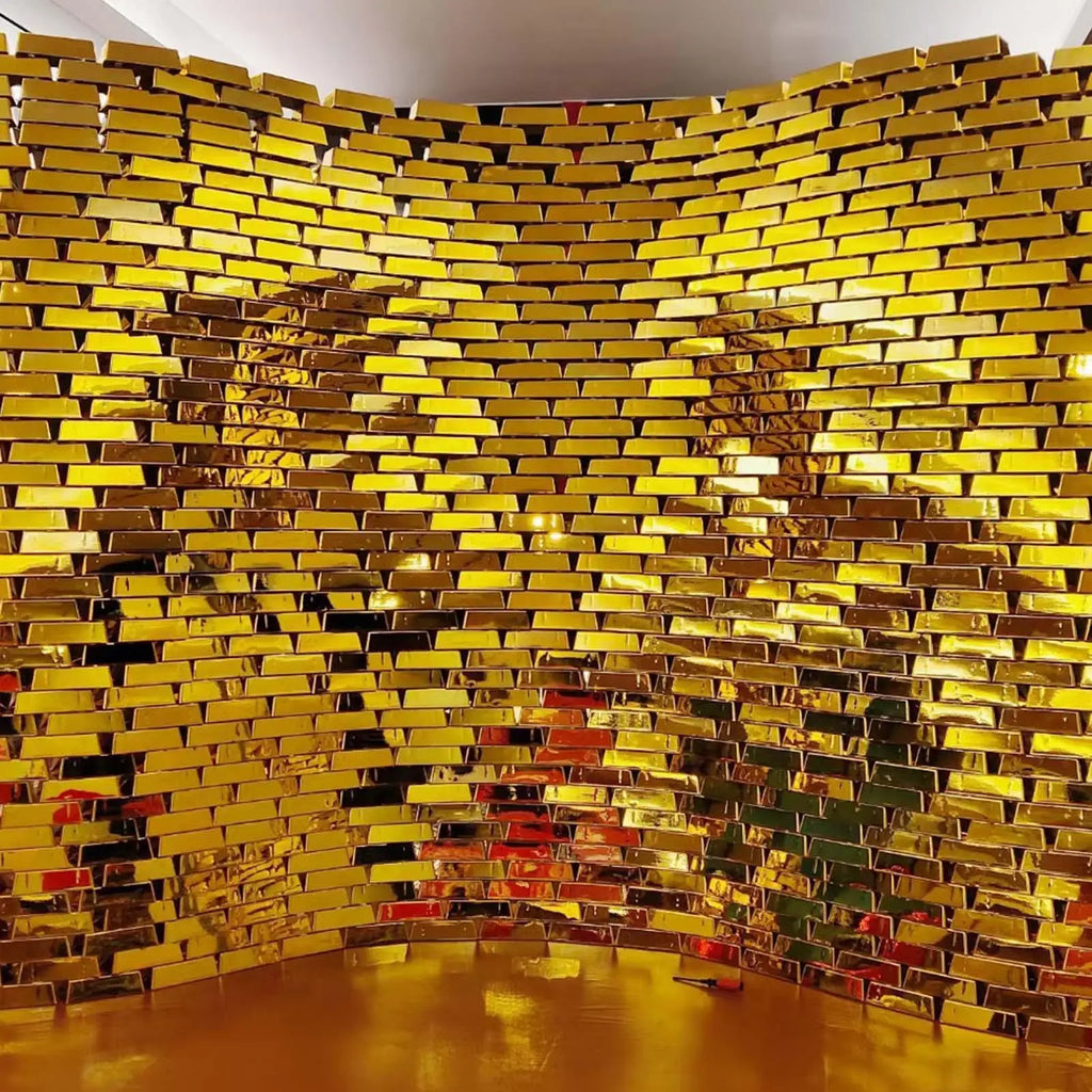 Fake Gold Bar Glittering Gold Bar for Kids Bullion Gold Bar Decorations Realistic Gold Bar Brick Prop for Movie Prop Novelty Qme