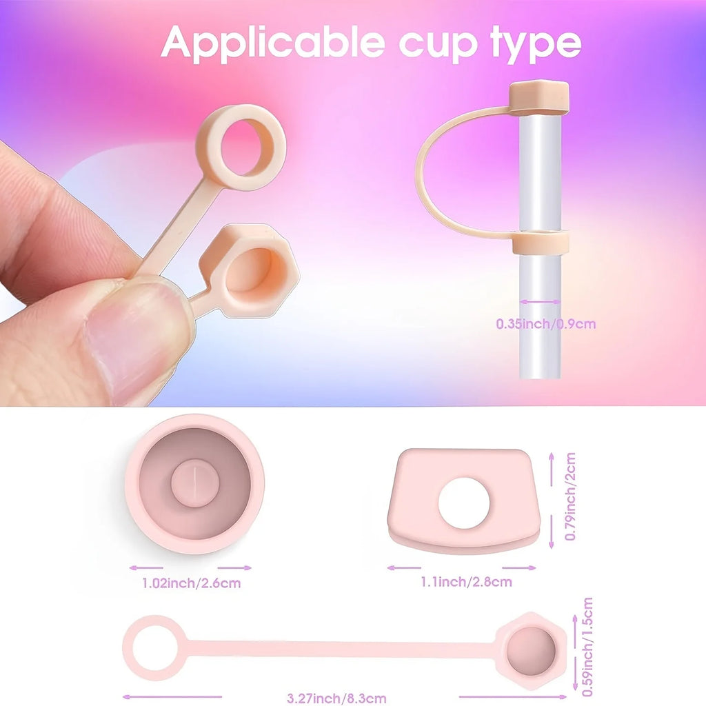 3-piece silicone spill proof plug set, suitable for leak proof accessories for 30 ounce and 40 ounce flat bottomed cups Qme