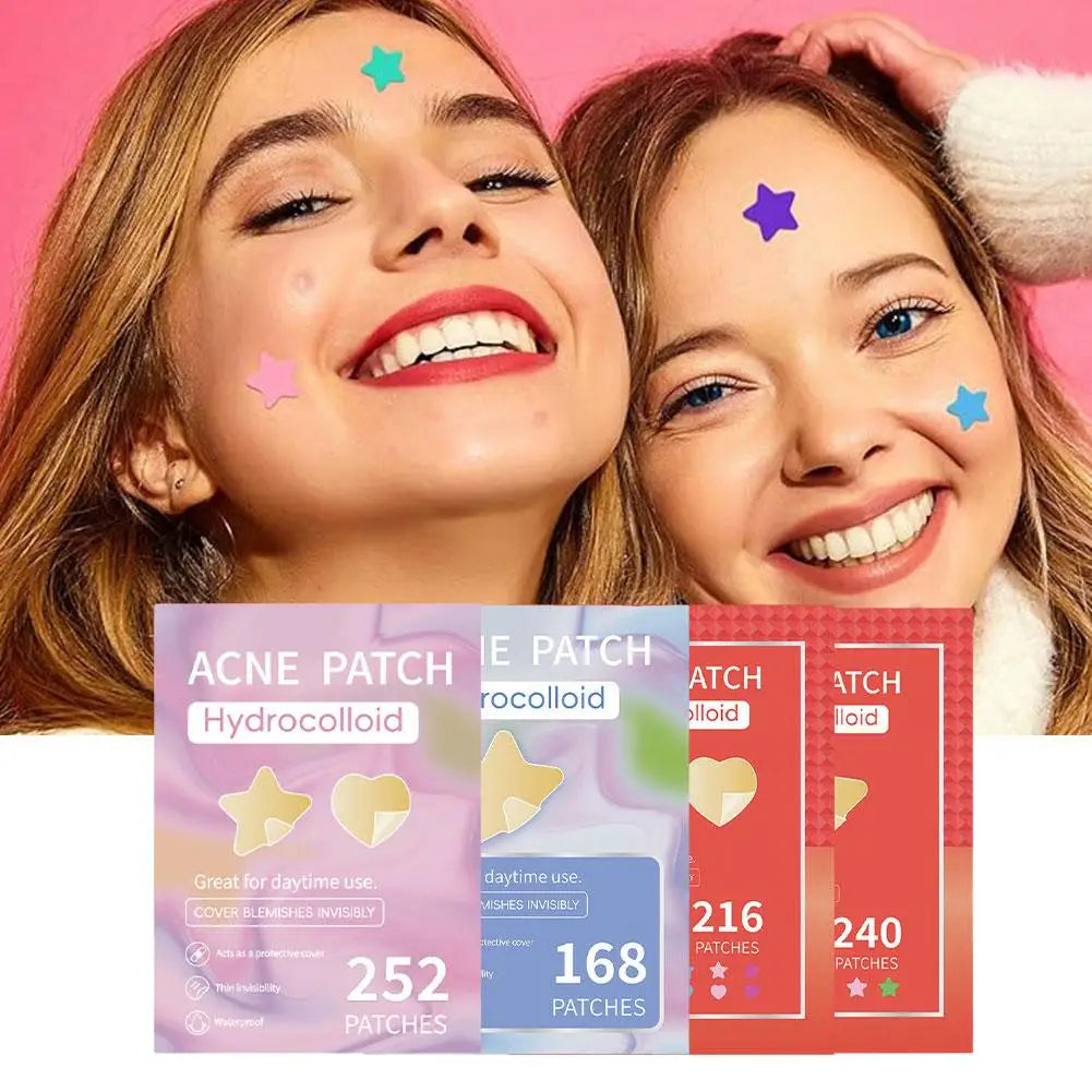 Colorful Star Pimple Patch Acne Colorful Invisible Acne Removal Skin Care Stickers Concealer Face Spot Beauty Makeup Tools Qme