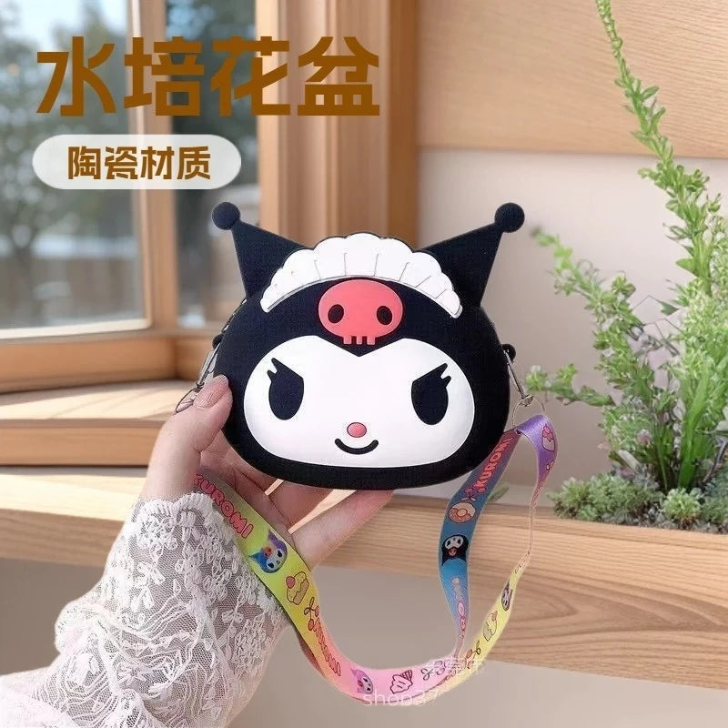 Cute Kuroomi Cartoon Silicone Bags Wallets Outdoor Crossbody Women's Qme
