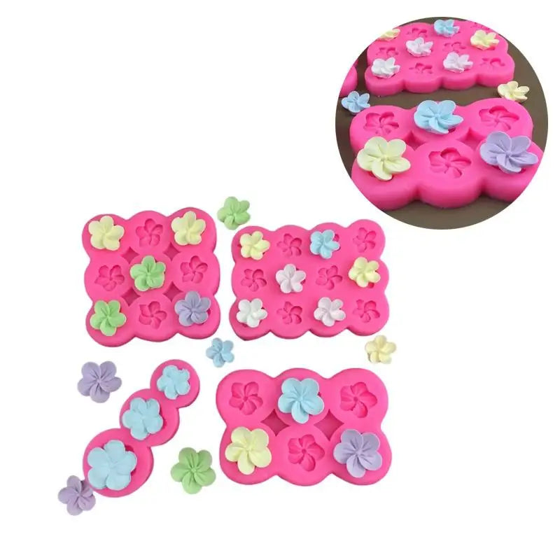3 6 9 12Grids Candle Soap Crafts Kitchen Baking Mold 3D Flower Qme