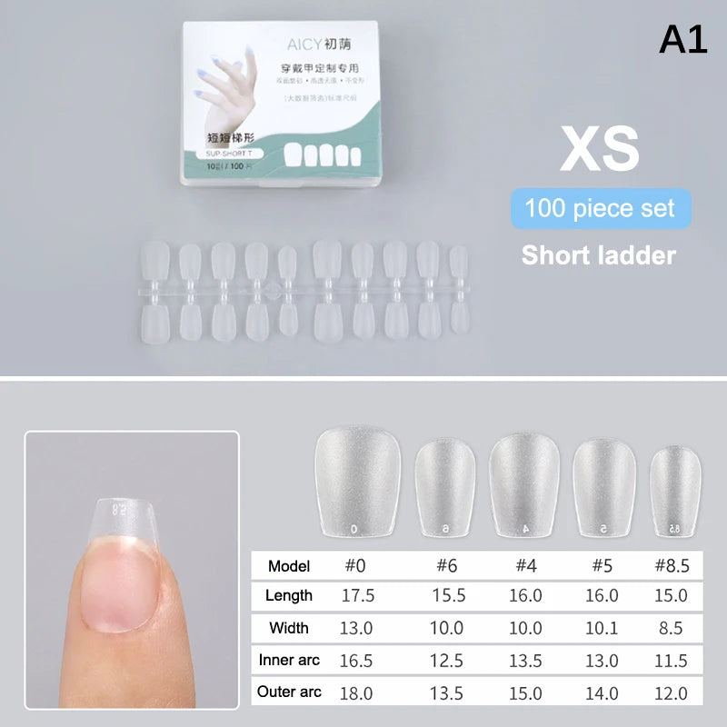 Box Matte Medium Short Press Nails Matt Soft Gel Fake No Polishing Qme A1