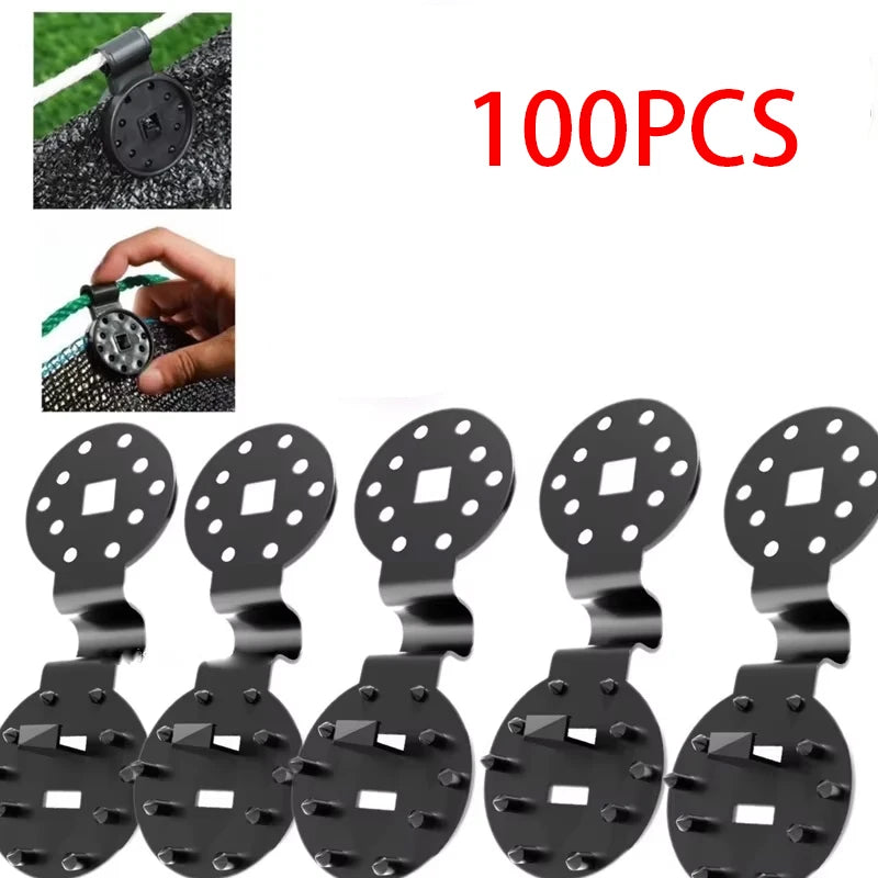 50/100PCS heavy duty lock clip plastic clip greenhouse shade cloth fixing clip tarp clip fence fabric clip garden net Qme 100Pcs
