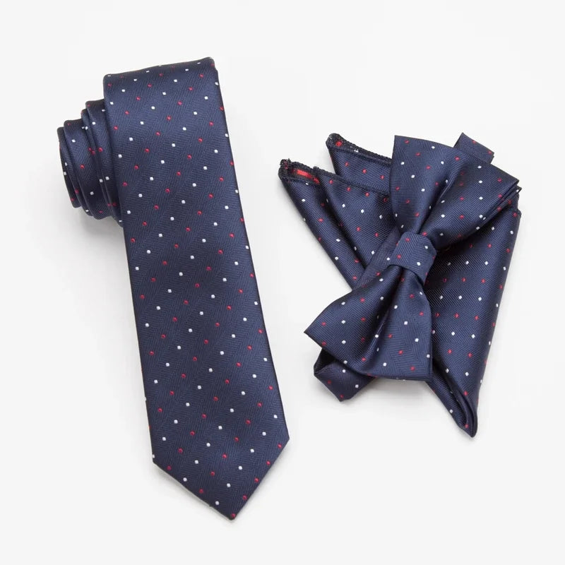 Paisley Men's Casual Bowtie Tie Skinny Polyester Necktie Pocket