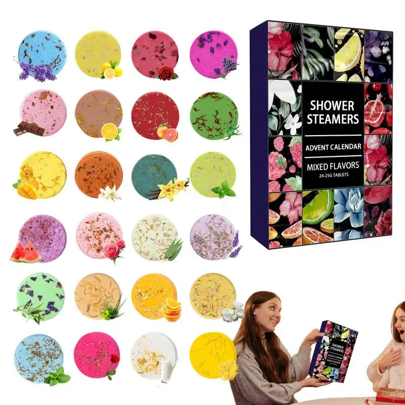 Shower Steamers Advent Calendar Aromatherapy Bombs Self Care Qme