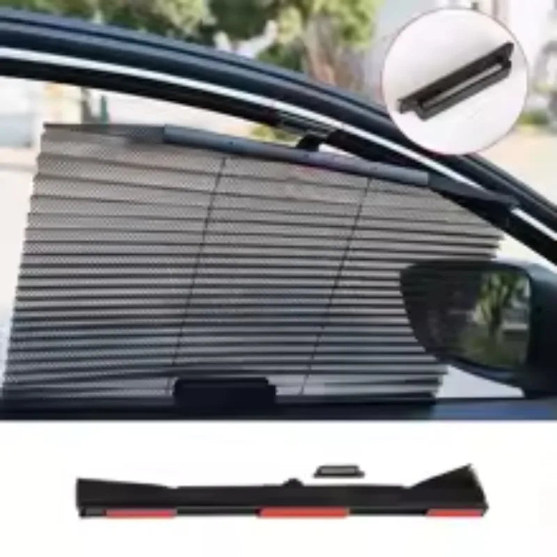 1PCS Car Side Folding Sunshade Retractable Car Front/Rear Window Sunshades Mesh UV Protect Curtain Foldable Auto Truck SunShield Qme