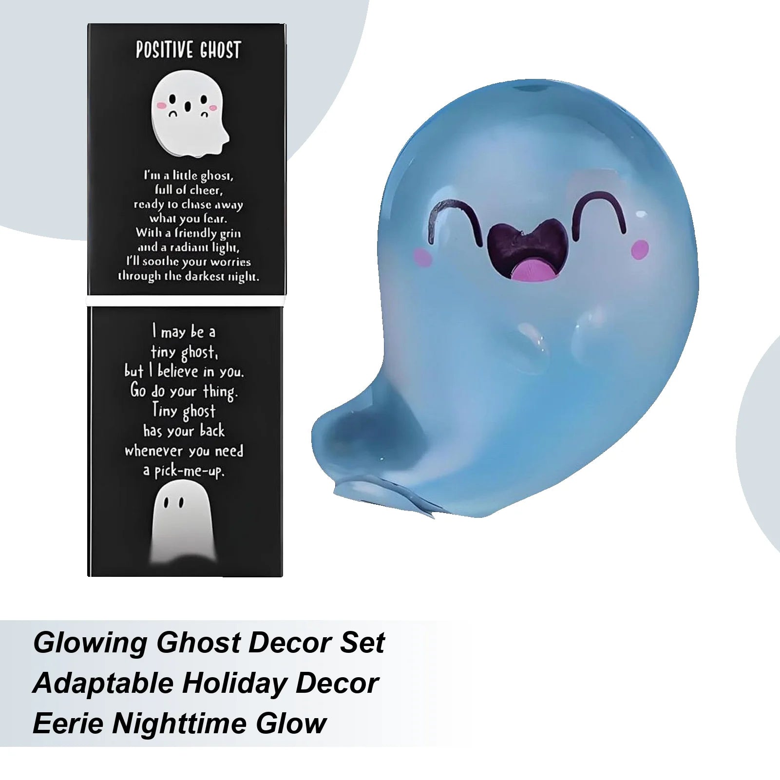 Miniature Ghost Figurines Luminous Resin Figures Small Garden Decor Qme