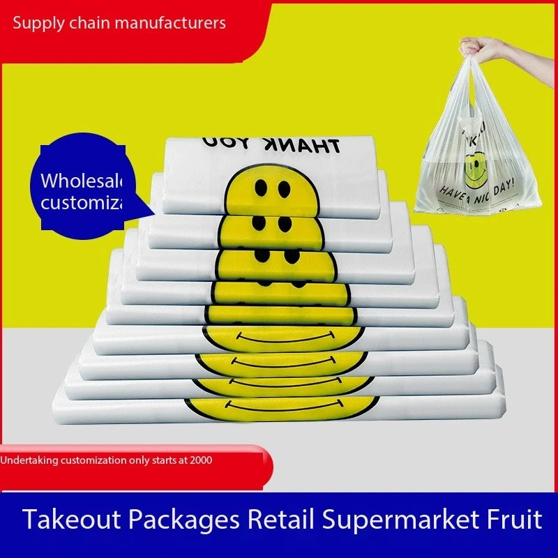 Plastic Bags with Handle Plastic Bags with Plastic Bags Clear Plastic Bags Transparent Plastic Bags Fresh-keeping Transparent Sh Qme