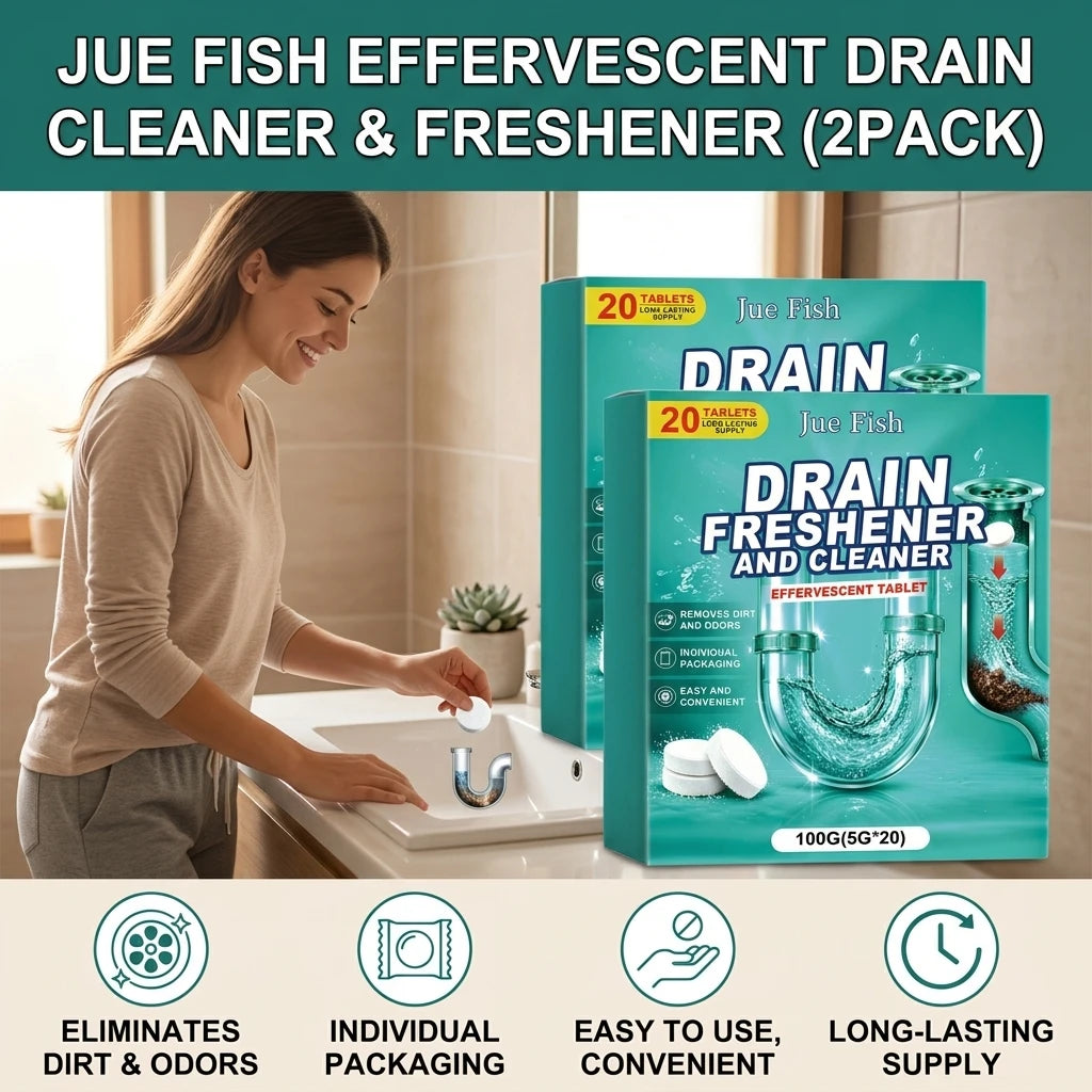 Sink Drain Cleaning Tablets Dissolving Grease & Food Residue Prevent Pipe Blockage Long-Lasting Fresh Fragrance Pipe Maintenance Qme