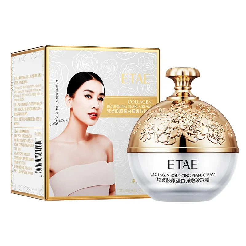 Anti-Wrinkle Face Cream Collagen Pearl Firming Lift Fade Fine Lines Caviar Moisturizing Smooth Brighten Korean Skin Care Product Qme A