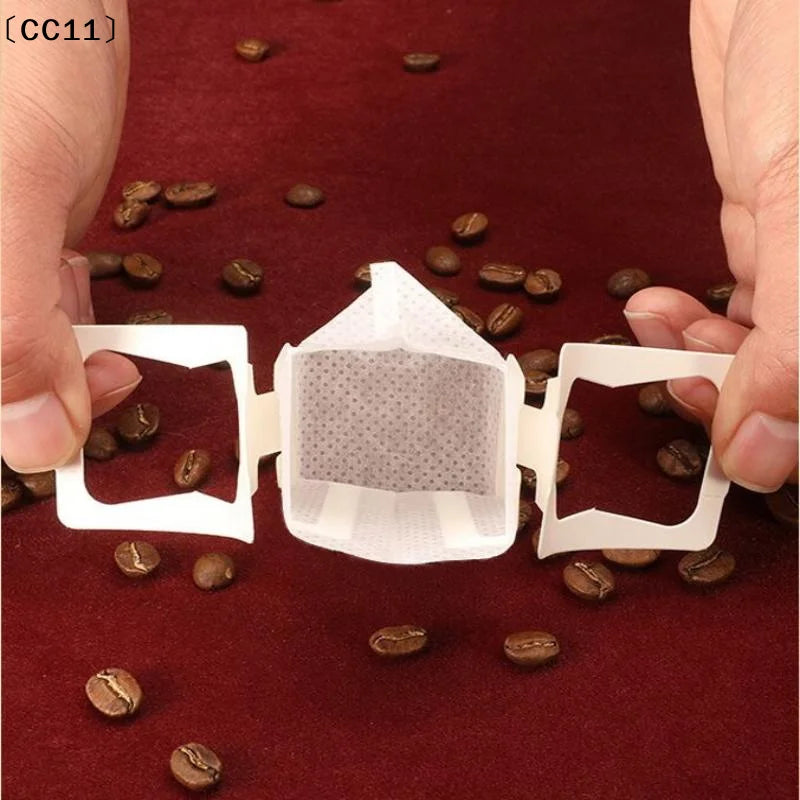 25 Disposable Hanging Ear Coffee Filters Food Grade Portable Espresso Qme
